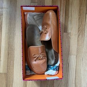 Tory Burch Leather Charm Mule (Brandy/Brown) Sz US W 7.5